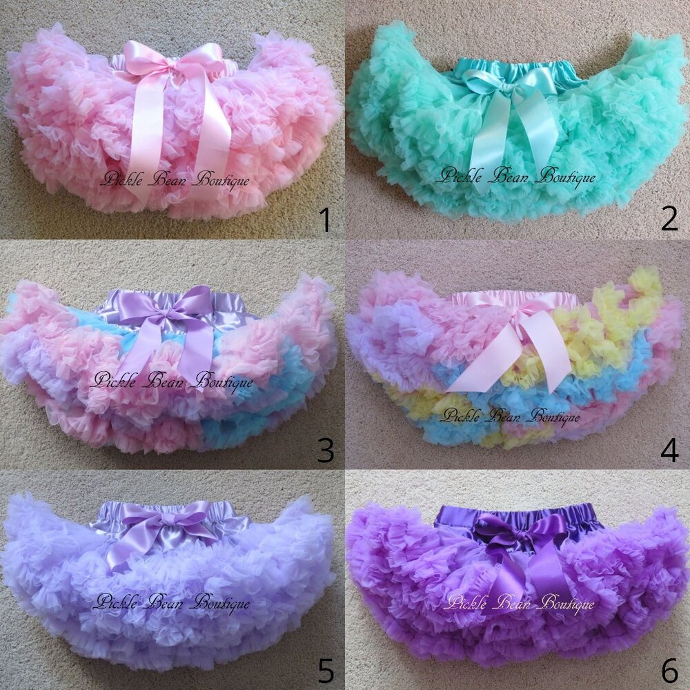New 2pc Baby Girls 9-24 mo Tutu Pettiskirt Lot of 2 Skirts